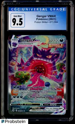 2021 Pokemon Fusion Strike #271/264 Gengar Vmax CGC 9.5 GEM MINT - Image 1