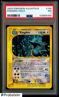 2003 Pokemon Aquapolis #148 Kingdra Holo PSA 7 NM - Image 1