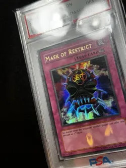 PSA 10 Yugioh Mask Of Restrict #LON-018 Labyrinth Of Nightmare Unlimited POP 12! - Image 4