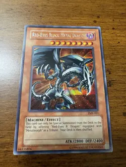 Red-Eyes Black Metal Dragon FMR-001 Forbidden Memories Secret Rare LP Yu-Gi-Oh - Image 1