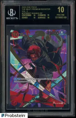 2025 One Piece The Best Premium Vol.2 OP06007 Shanks SP BGS 10 BLACK LABEL - Image 1