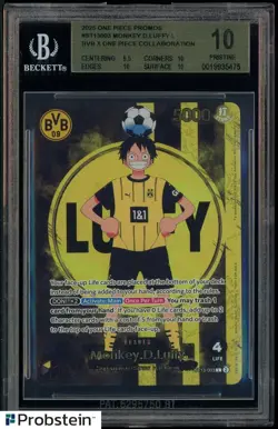 2025 ONE PIECE PROMOS BVB X ONE PIECE MATCH DAY 2025 #003 MONKEY D. LUFFY BGS 10 - Image 1