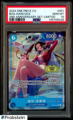 2024 One Piece S. Chinese 2nd Anniversary Limited Serial #051 Boa Hancock PSA 10 - Image 1