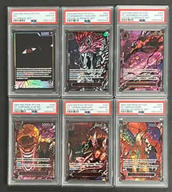 Lot (6) PSA 10 Five Elders Demon God Pack w/ Imu One Piece Sequential Set - Image 1
