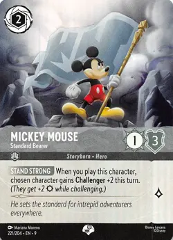 Mickey Mouse Standard Bearer Epic Foil 221/204 Fabled Disney Lorcana 0018258 - Image 1