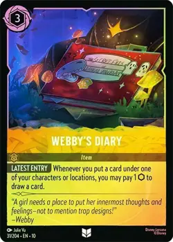 Webby's Diary 31/204 Whispers In the Well Cold Foil Disney Lorcana - Image 1