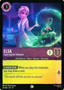 Elsa Exploring the Unknown 45/204 Whispers in the Well Cold Foil Disney Lorcana - Image 1