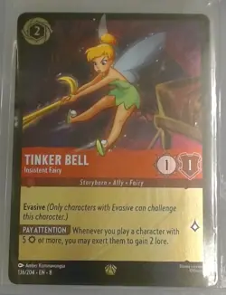 Disney Lorcana Reign of Jafar EN-8 Tinker Bell 136/204 Cold Foil - Image 1