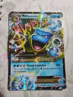 Pokemon TCG Mega M Blastoise EX Evolutions Full Art Ultra Rare Holo Card 18/83 - Image 1