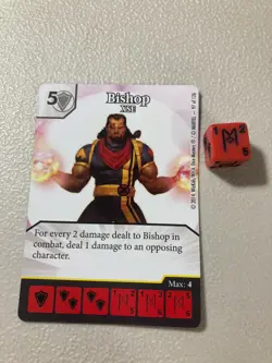 DICE MASTERS UNCANNY X-MEN Card & Die #97 Bishop XSE - Image 1
