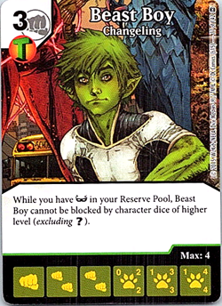 DC Dice Masters War Of Light Card & Dice #77 Beast Boy Changeling - Image 1