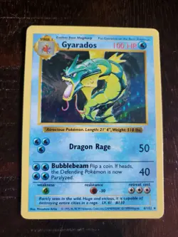 Gyarados Shadowless 06/102 Holo Rare Base Set Vintage 1999 Pokemon Card - Image 2