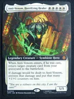 Anti-Venom Horrifying Healer Extended Art - SPM - Mtg Card #22M - Image 1