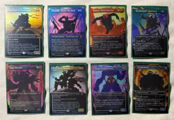 Magic the Gathering MTG TMNT FOIL Borderless Silhouette Card Lot Complete Set - Image 1