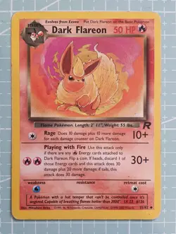 Dark Flareon 35/82 Uncommon: Team Rocket Pokemon Trading Card Game TCG - Image 1