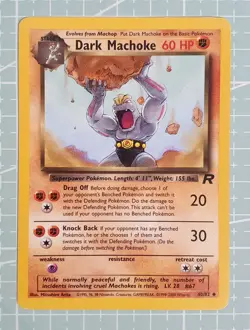 Dark Machoke 40/82 Uncommon: Team Rocket Pokemon Trading Card Game TCG - Image 1