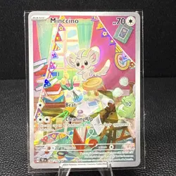Pokemon Card Minccino 182/162 Temporal Forces Illustration Rare NM - Image 1