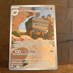 Pokemon TCG Crustle 130/086 Illustration S&V Black Bolt Rare Card IR NM - Image 1