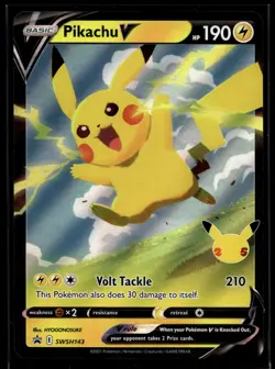 Pikachu V Promo SWSH: Sword & Shield Promo Cards SWSH143 NM - Image 1