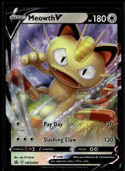 Meowth V Promo SWSH: Sword & Shield Promo Cards SWSH004 NM - Image 1