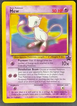 Pokemon Pokemon TCG Card Promo Mew 8 Black Star WOTC - Image 1