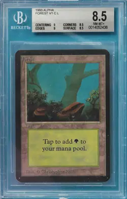 Forest (A Rocks) Alpha NM Graded BGS 8.5 CARD (0014052436) ABUGames - Image 1