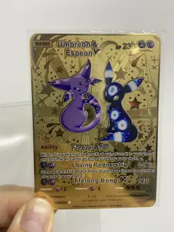 Umbreon&EspeonV hp230 Gold Metal Pokemon Card-Collectible Gift Display！NICE~ - Image 1
