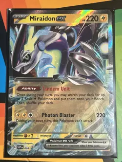 NM Pokemon Miraidon EX SVP028 Black Star Promo Card NM x1 - Image 1