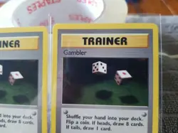 2 cards Trainer Gambler 60/62 | Fossil Set | Vintage 1999 | LP-NM | WOTC - Image 4