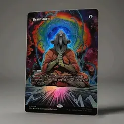 MTG - Brainstorm - Borderless Mythic 004 Teenage Mutant Ninja Turtles - Image 2