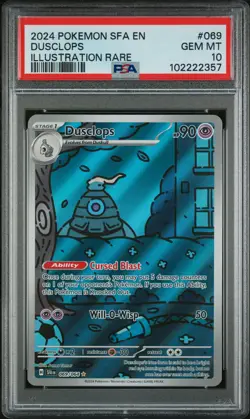 2024 POKEMON SFA EN-SHROUDED FABLE ILLUSTRATION RARE #069 DUSCLOPS PSA 10 - Image 1