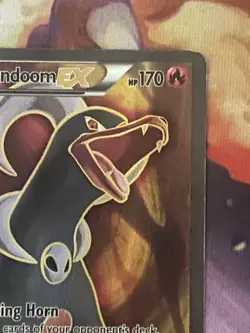 Houndoom EX (Full Art) 153/162 Pokemon TCG XY Breakthrough Holo DAMAGED - Image 3