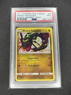 2017 Pokemon Sun & Moon Shining Legends Shining Rayquaza PSA Mint 9 - Image 1