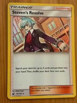 Steven's Resolve 145/168 Holo LP - Celestial Storm 2018 - Pokemon TCG - Image 1