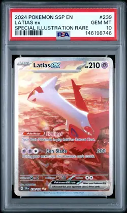 PSA 10 Latias ex 239/191 Pokemon Surging Sparks Special Illustration Rare 2024 - Image 1