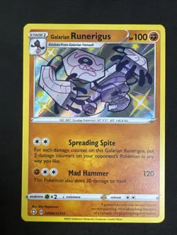 Galarian Runerigus SV066/SV122 Shining Fates: Shiny Vault Holo Pokemon MJ - Image 1
