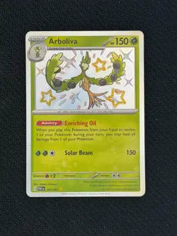 Pokemon TCG Scarlet & Violet Paldean Fates Arboliva Shiny Holo 104/091 - Image 1