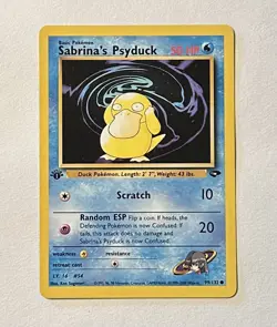 Sabrina's Psyduck 99/132 Common Gym Challenge Pokemon 1st Edition NM - Image 1