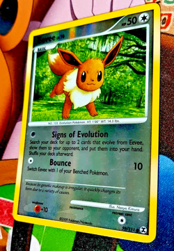 Pokemon Eevee 59/111 Rising Rivals Reverse Holo LP - Image 1