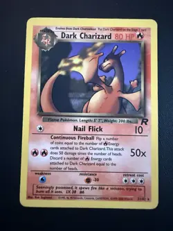Pokemon Vintage Team Rocket Dark Charizard Non-Holo 21/82 LP+ - Image 3