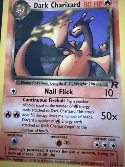 Pokemon Vintage Team Rocket Dark Charizard Non-Holo 21/82 LP+ - Image 4