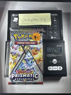 22.46g Prismatic Evolutions Pokemon Booster Pack New Sealed - Image 1