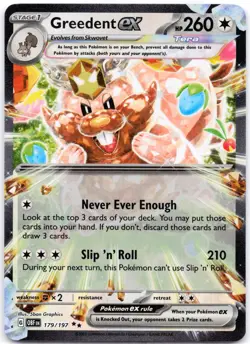 Greedent ex 179/197 Obsidian Flames - Image 1