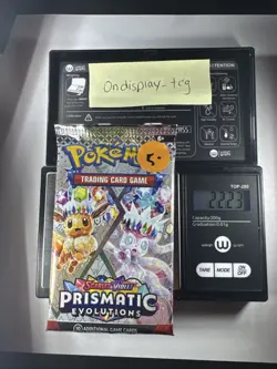 22.23g Prismatic Evolutions Pokemon Booster Pack New Sealed - Image 1
