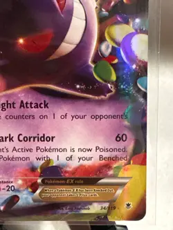 2014 Pokemon Gengar EX 34/119 XY - Phantom Forces Holo NM - Image 5