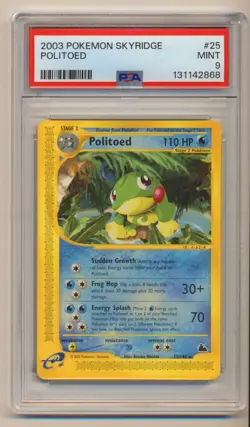 PSA 9 Pokemon Skyridge Rare Politoed 25/144 MINT Condition!! - Image 1