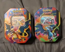 Pokemon TCG, Lot Of (2) 2026 Mega Charizard X EX Tinn, (1) X EX And (1) Y EX Tin - Image 1