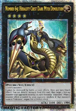 YUGIOH ALIN-EN046 Number 69: Heraldry Crest - Dark Matter Demolition Quarter Cen - Image 1