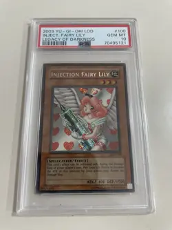 Yu-Gi-Oh LOD-100 Injection Fairy Lily PSA 10 - Image 1