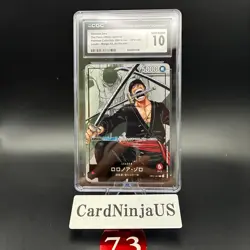 CGC 10 GEM MINT Roronoa Zoro Parallel OP01-001 L 25th Edition ONE PIECE Card 73 - Image 1